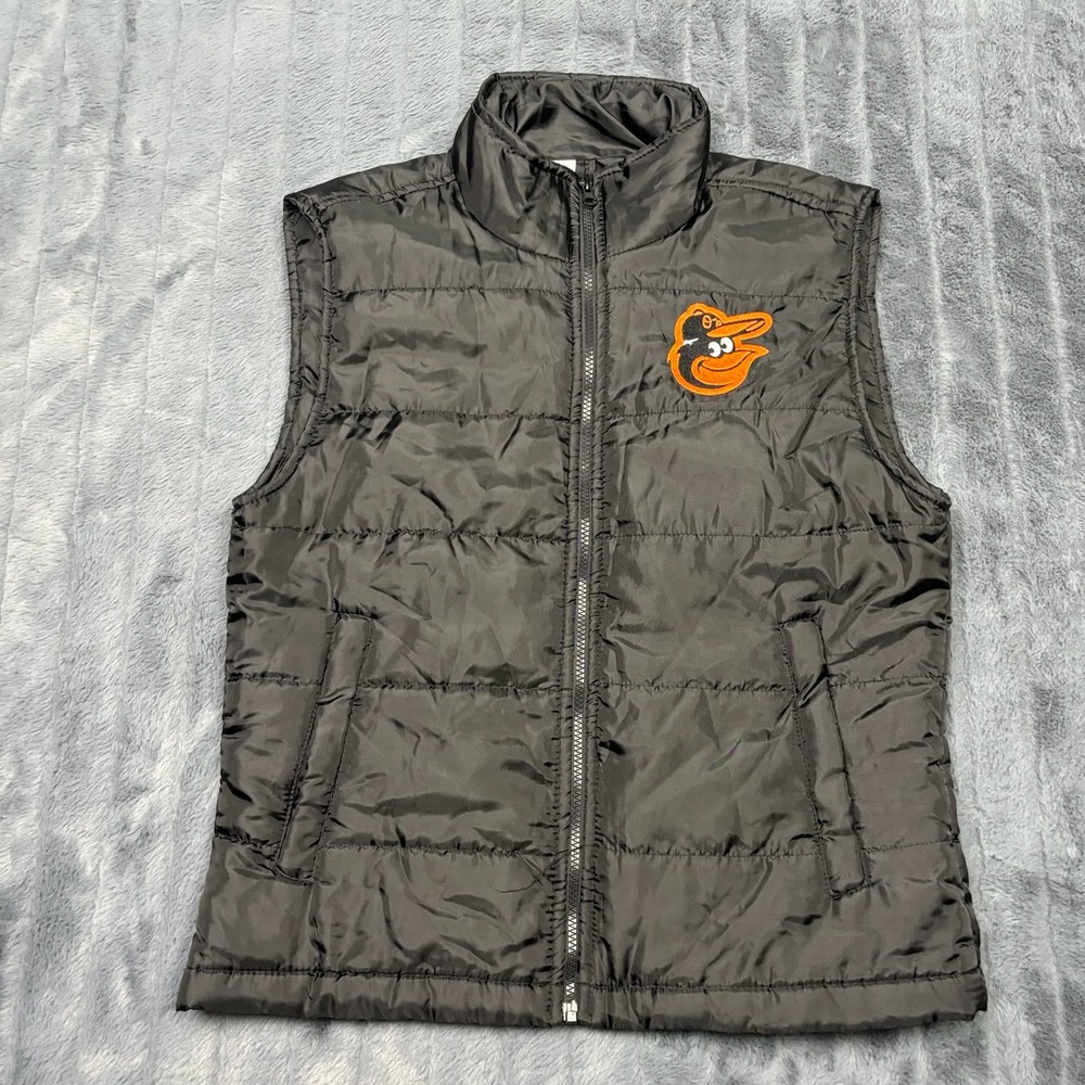 The Elevin Group Baltimore Orioles Puffer Vest Black Mens Medium MLB Baseball